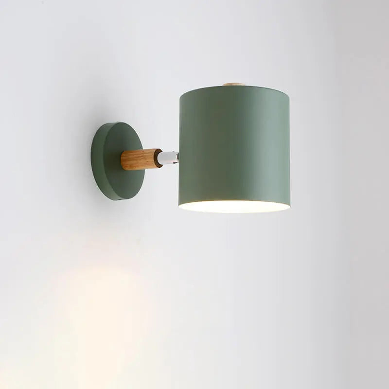 Nordic Macaron Cylinder Rotatable 1-Light Wall Sconce Lamps Cuvalon