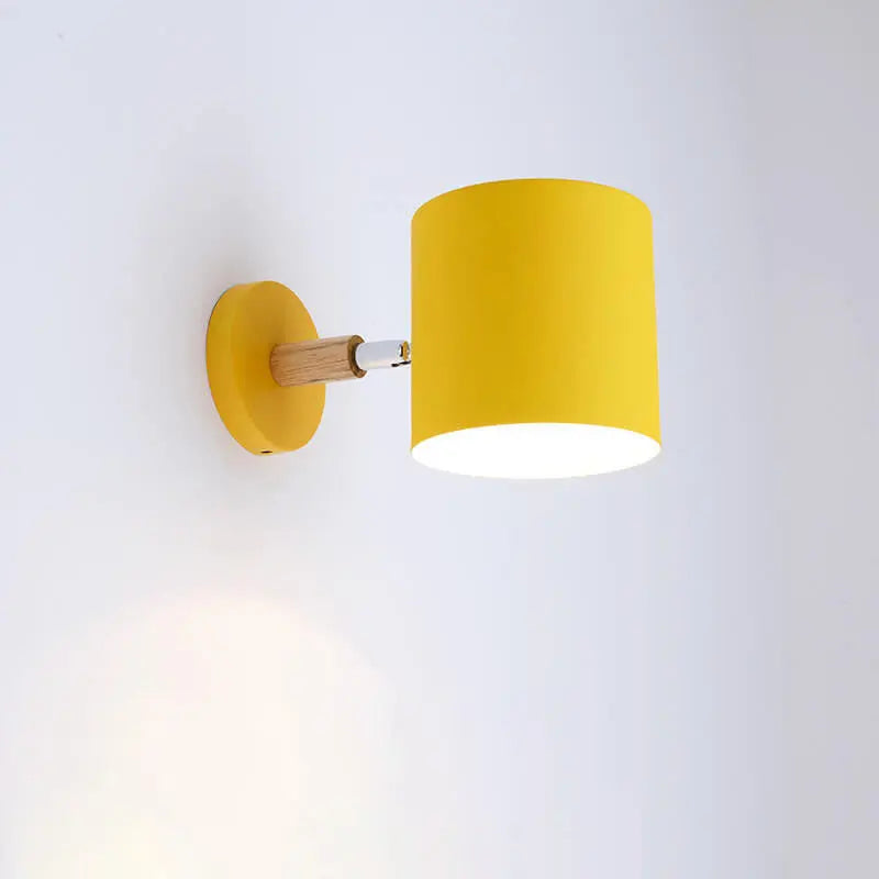 Nordic Macaron Cylinder Rotatable 1-Light Wall Sconce Lamps Cuvalon