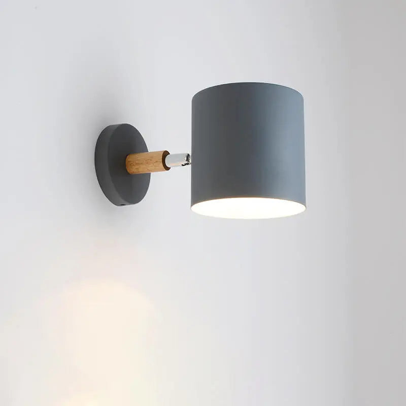 Nordic Macaron Cylinder Rotatable 1-Light Wall Sconce Lamps Cuvalon