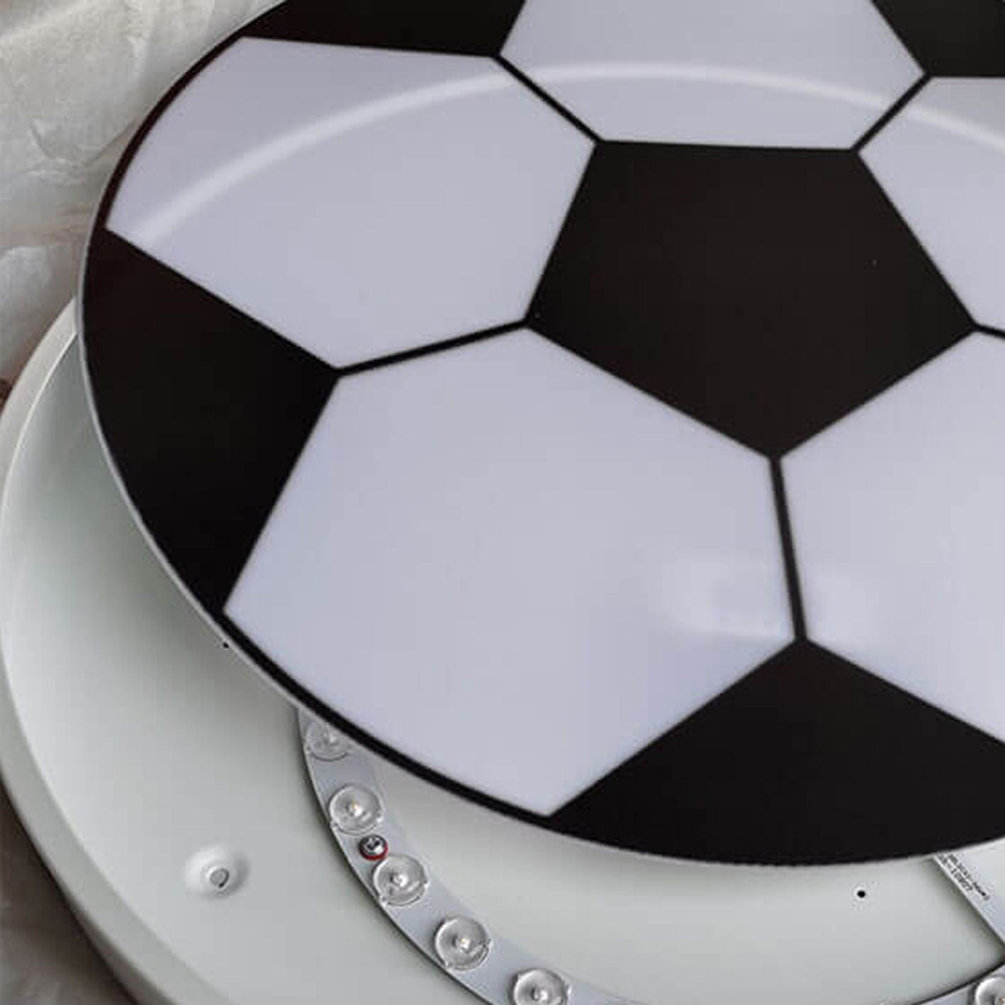 Cartoon Creative Round Football LED Kids Flush Mount Ceiling Light Cuvalon