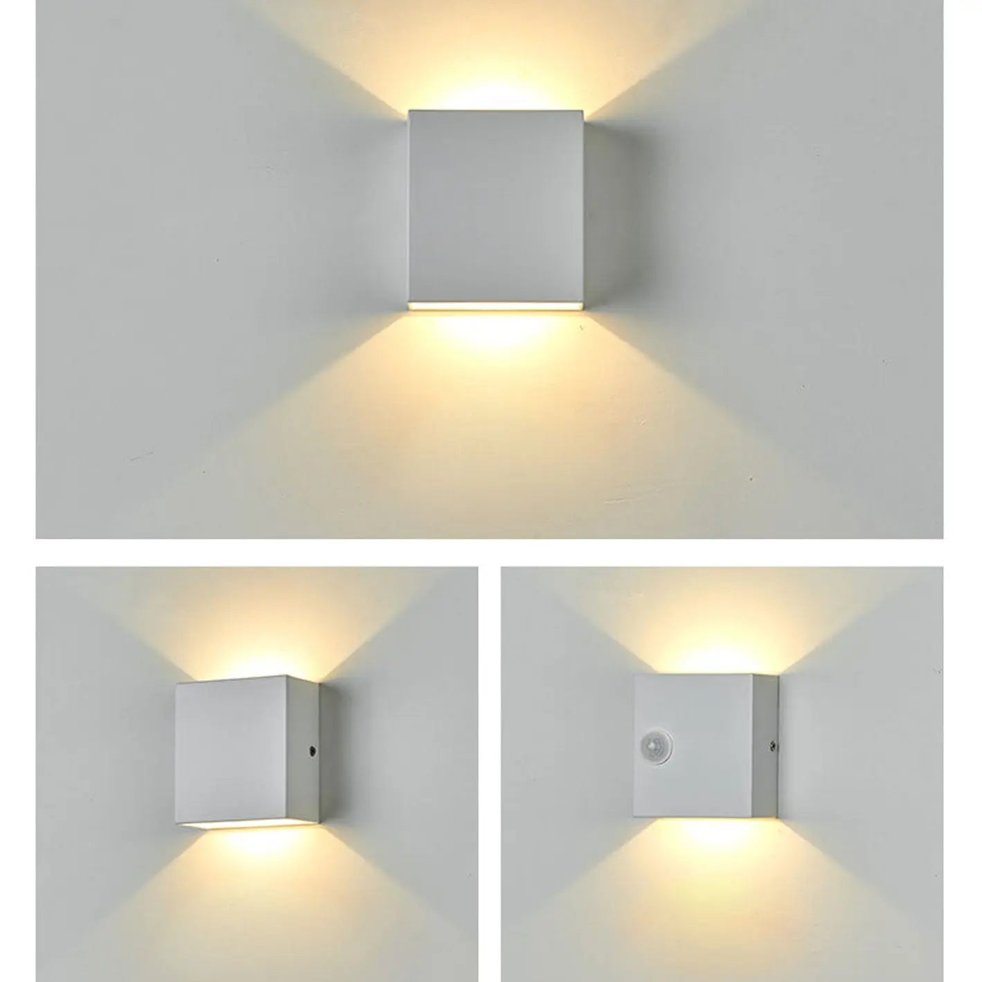 Modern Simple Square LED Body Sensor Wall Sconce Lamp Cuvalon