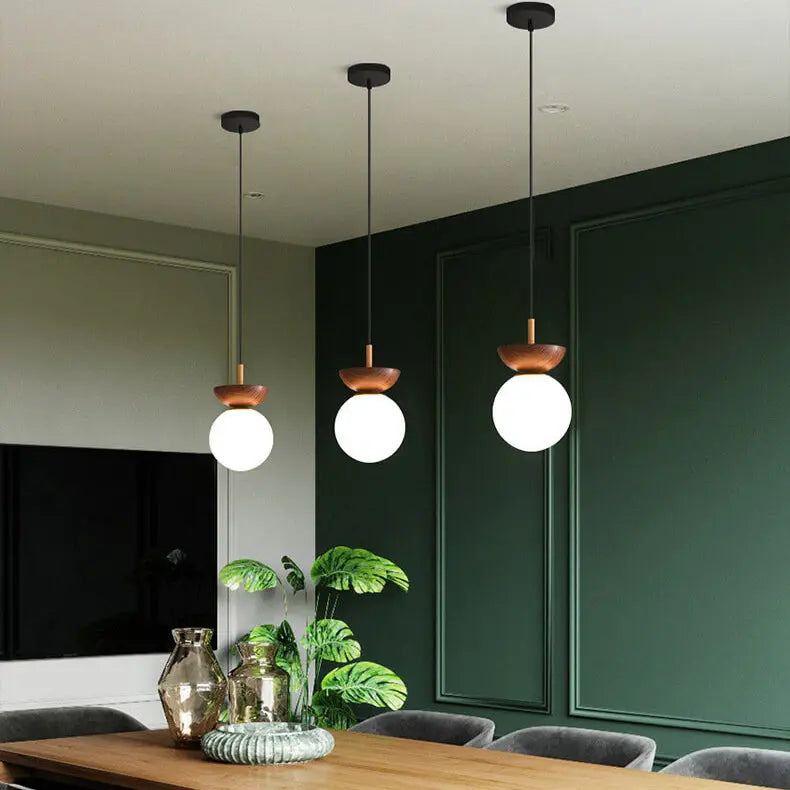 Modern Minimalist Glass Iron Orb 1-Light Semi-Flush Mount Light/Pendant Light for Living Room Cuvalon