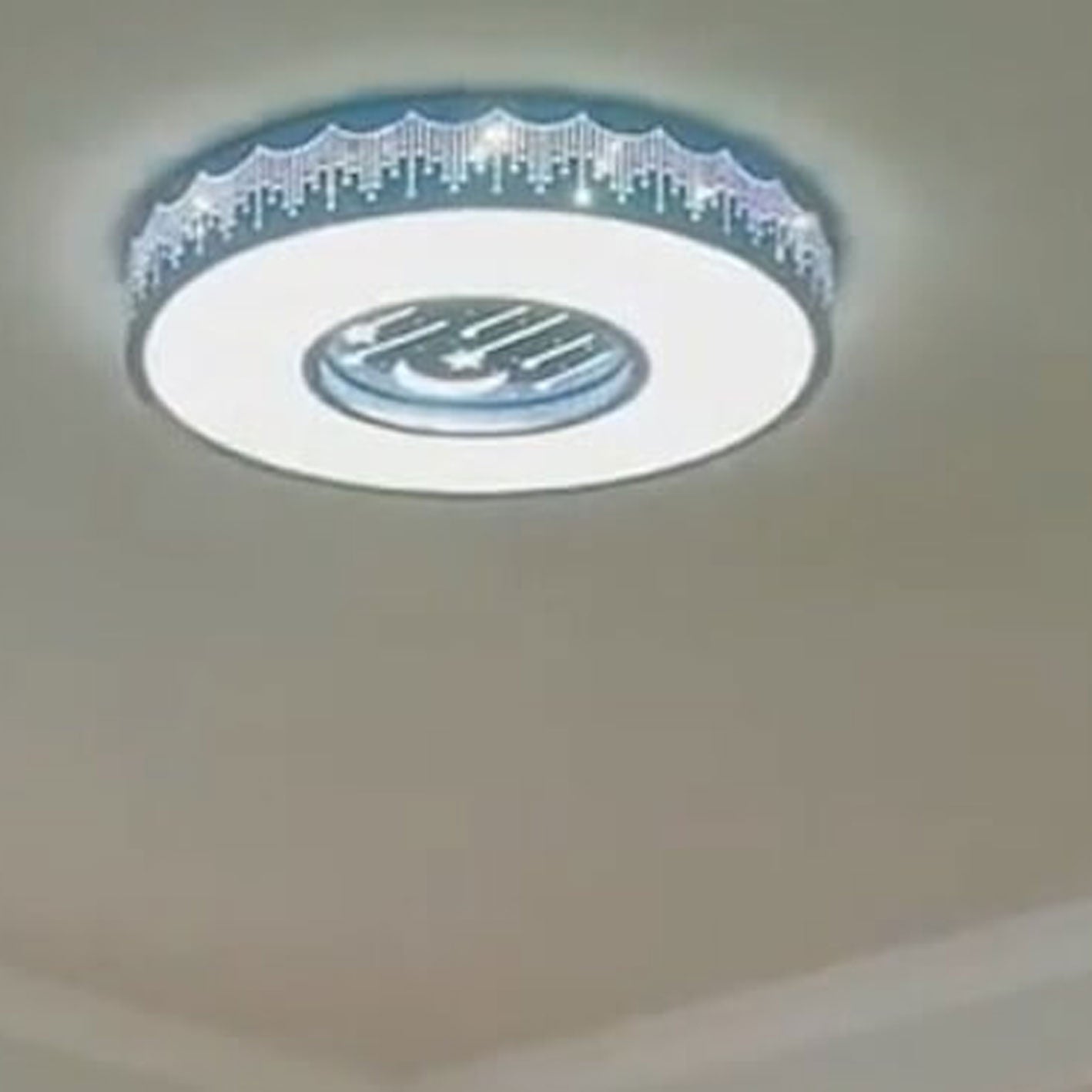Modern Minimalist Starry Sky Round Children's LED Flush Mount Ceiling Light Cuvalon