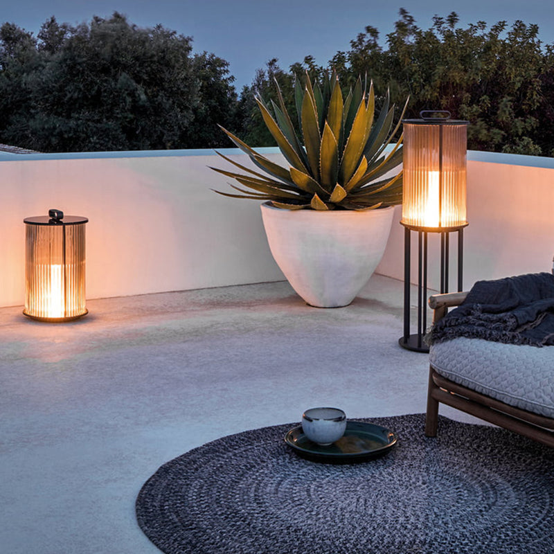 Modern Simplicity Cylinder Glass Stainless Steel 1-Light Landscape Light For Outdoor Patio Cuvalon