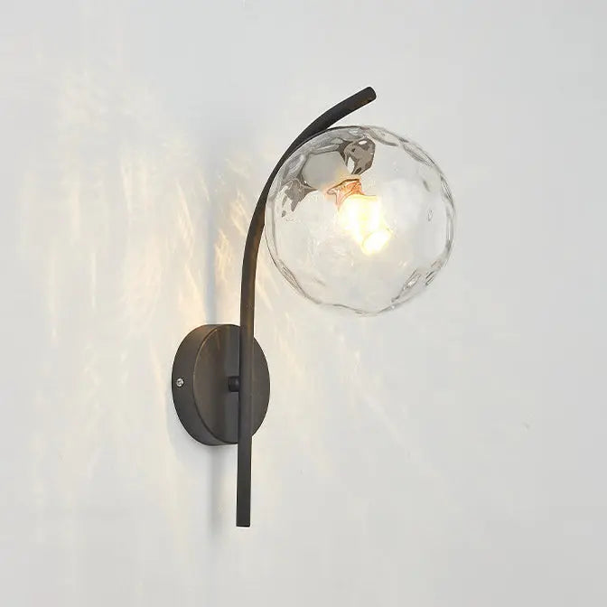 Nordic Arc Glass Globe 1-Light  Wall Sconce Lamp Cuvalon