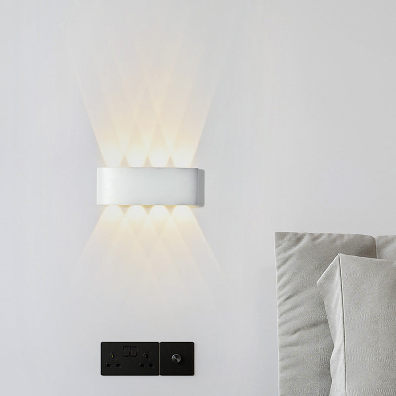 Modern Minimalist Waterproof Cylinder Rectangular Aluminium Iron Acrylic LED Wall Sconce Lamp For Outdoor Patio Cuvalon