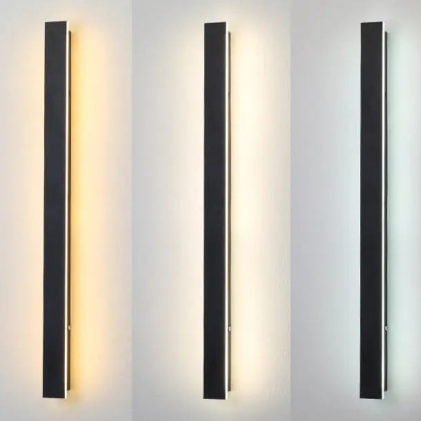 Retro Outdoor Rectangular Strip Waterproof LED Wall Sconce Lamp Cuvalon
