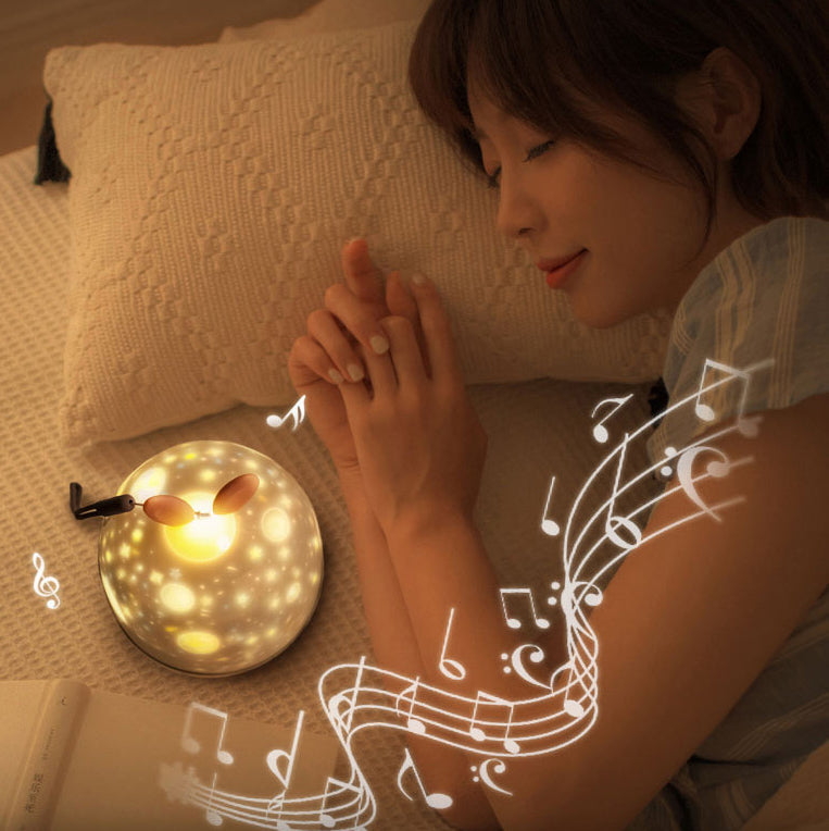 Contemporary Creative Kids Projectable Round Rabbit Deer ABS LED Table Lamp For Bedroom Cuvalon