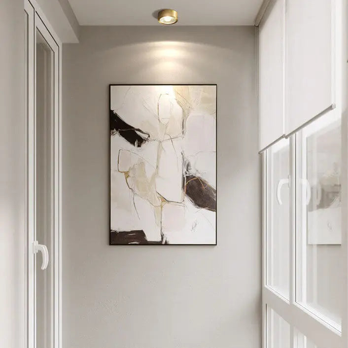 Nordic Light Luxury All Copper Ultra-thin LED Flush Mount Light Cuvalon