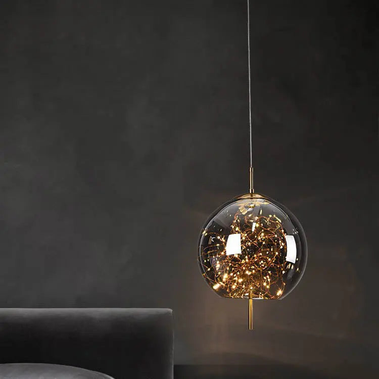 Contemporary Scandinavian Cylinder Oval Glass 1-Light Pendant Light For Bedroom Cuvalon