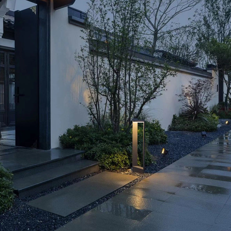 Modern Minimalist Waterproof Rectangular Aluminium Acrylic LED Landscape Lighting Outdoor Light For Outdoor Patio Cuvalon