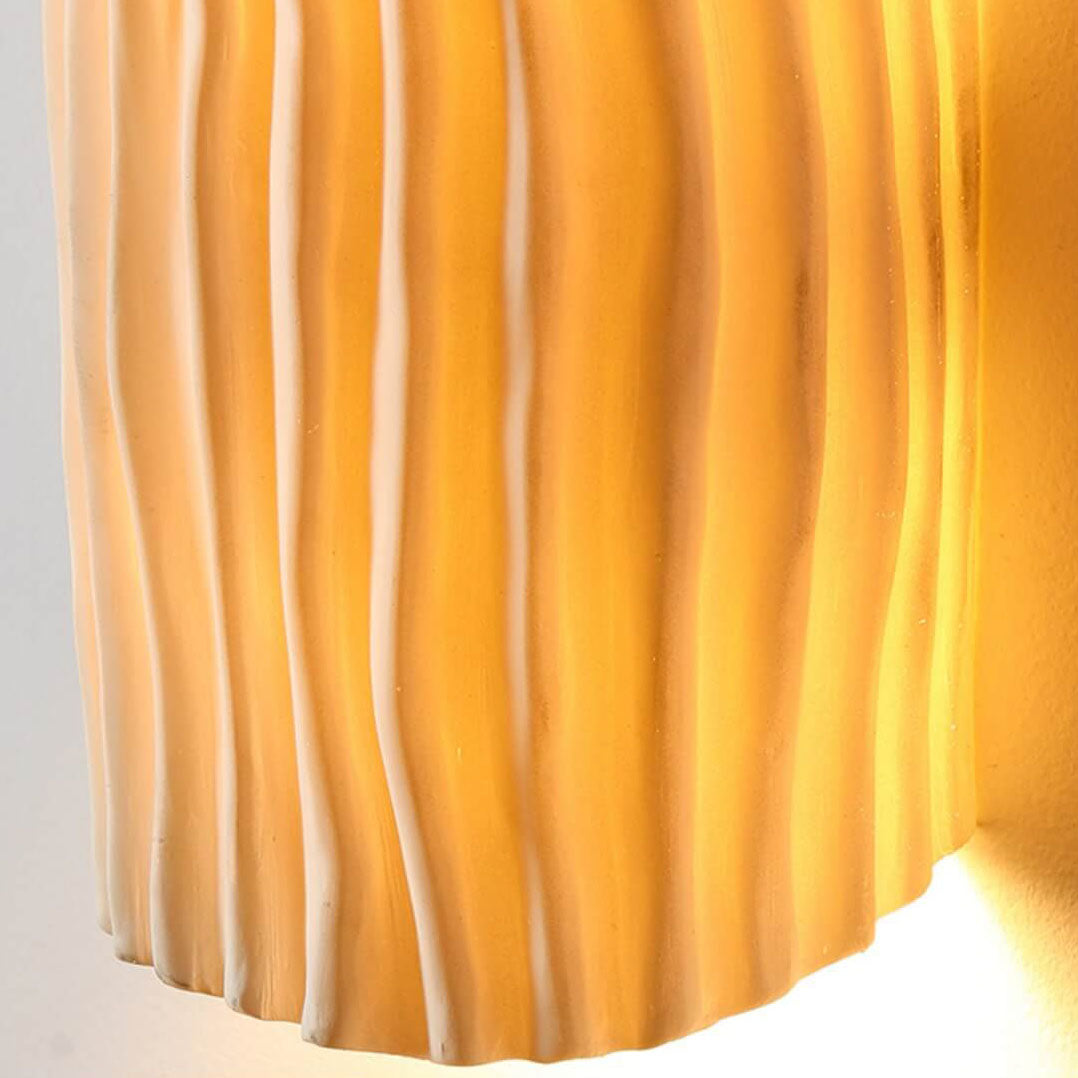 Nordic Creative Resin Striped Half Cylinder 2-Light Wall Sconce Lamp Cuvalon