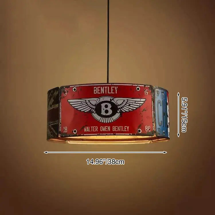 Contemporary Industrial Creative Square Rectangular License Plate Metal 3/5 Light Chandelier for Living Room Cuvalon
