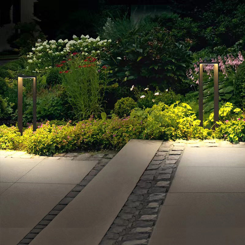 Modern Minimalist Waterproof Rectangular Aluminium Acrylic LED Landscape Lighting Outdoor Light For Outdoor Patio Cuvalon