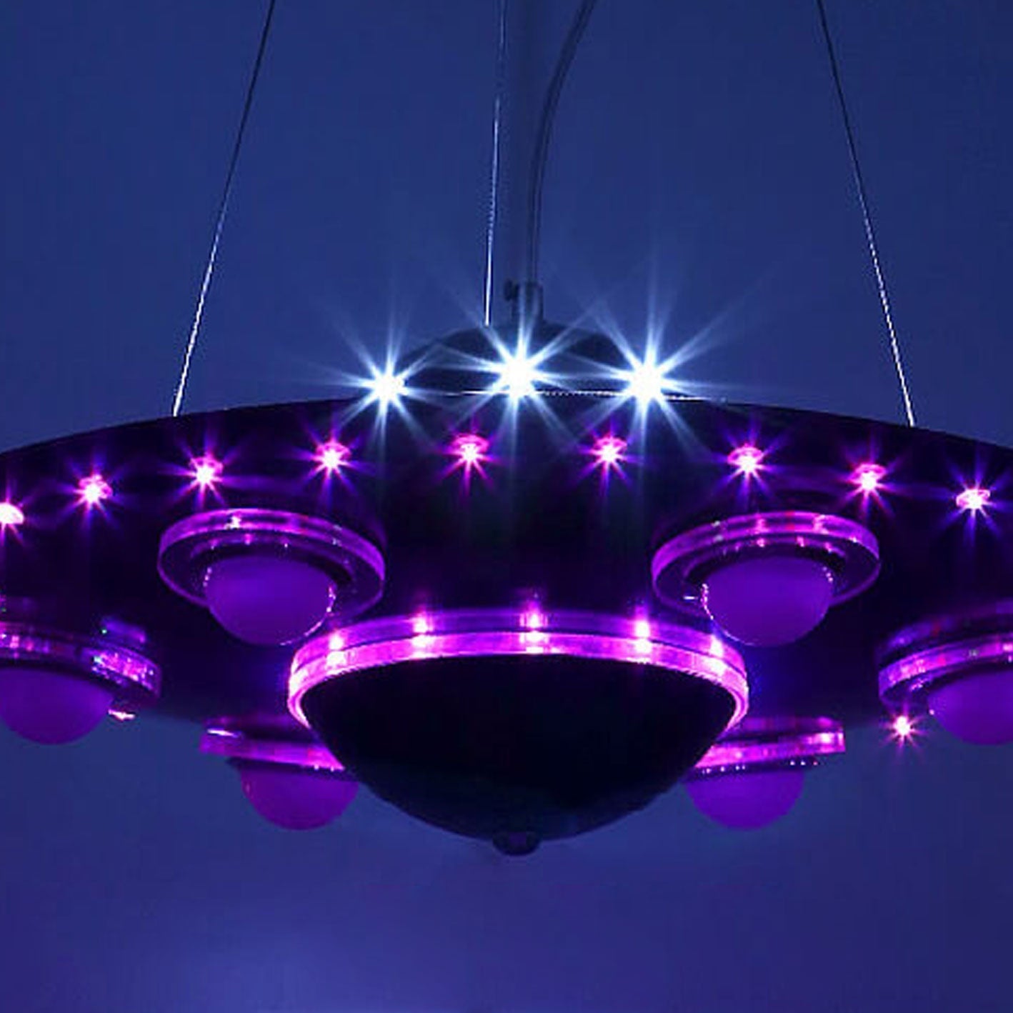 Creative Cartoon UFO Flying Saucer LED Kids Chandelier Cuvalon
