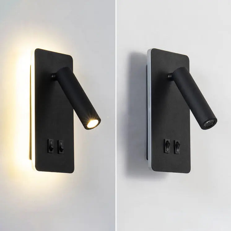 Nordic Minimalist Square Spotlight Rotatable LED Reading Wall Sconce Lamp Cuvalon