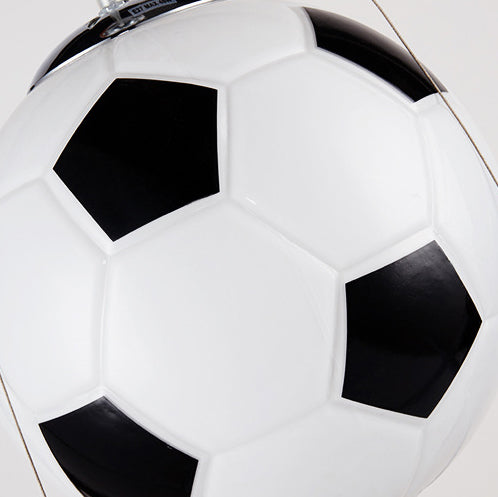 Cartoon Creative Soccer Glass Iron 1-Light Kids Pendant Light Cuvalon