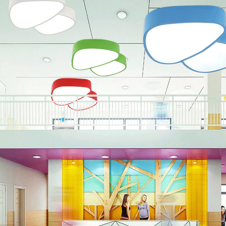 Modern Art Deco Kids Iron Acrylic Mushroom LED Flush Mount Ceiling Light For Bedroom Cuvalon