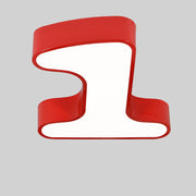 Contemporary Creative Kids Iron Number Design LED Flush Mount Ceiling Light For Bedroom Cuvalon