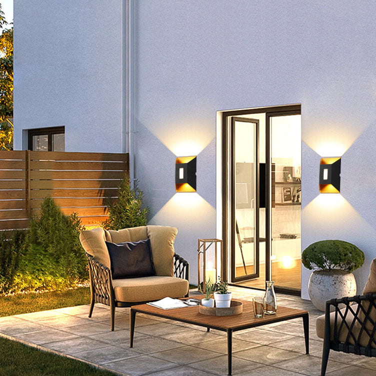 Modern Aluminum Lens Outdoor Waterproof Patio LED Wall Sconce Lamp Cuvalon