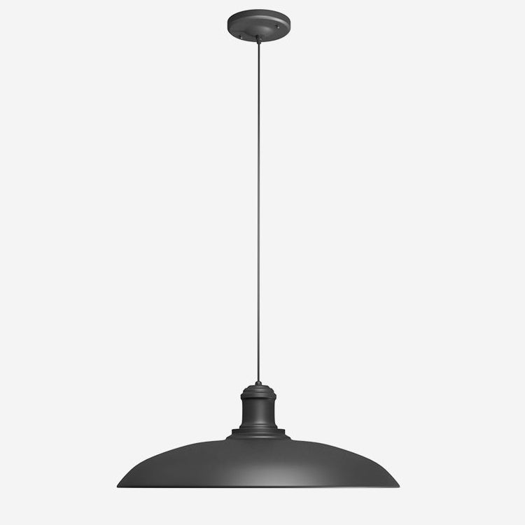 Contemporary Scandinavian Waterproof Carbonized Steel Round 1-Light Pendant Light For Outdoor Patio Cuvalon