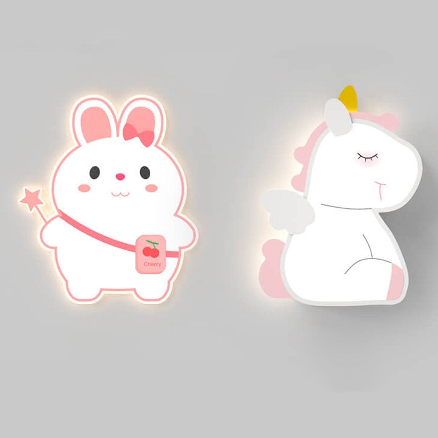 Creative Cartoon Rabbit Unicorn Kids LED Wall Sconce Lamp Cuvalon