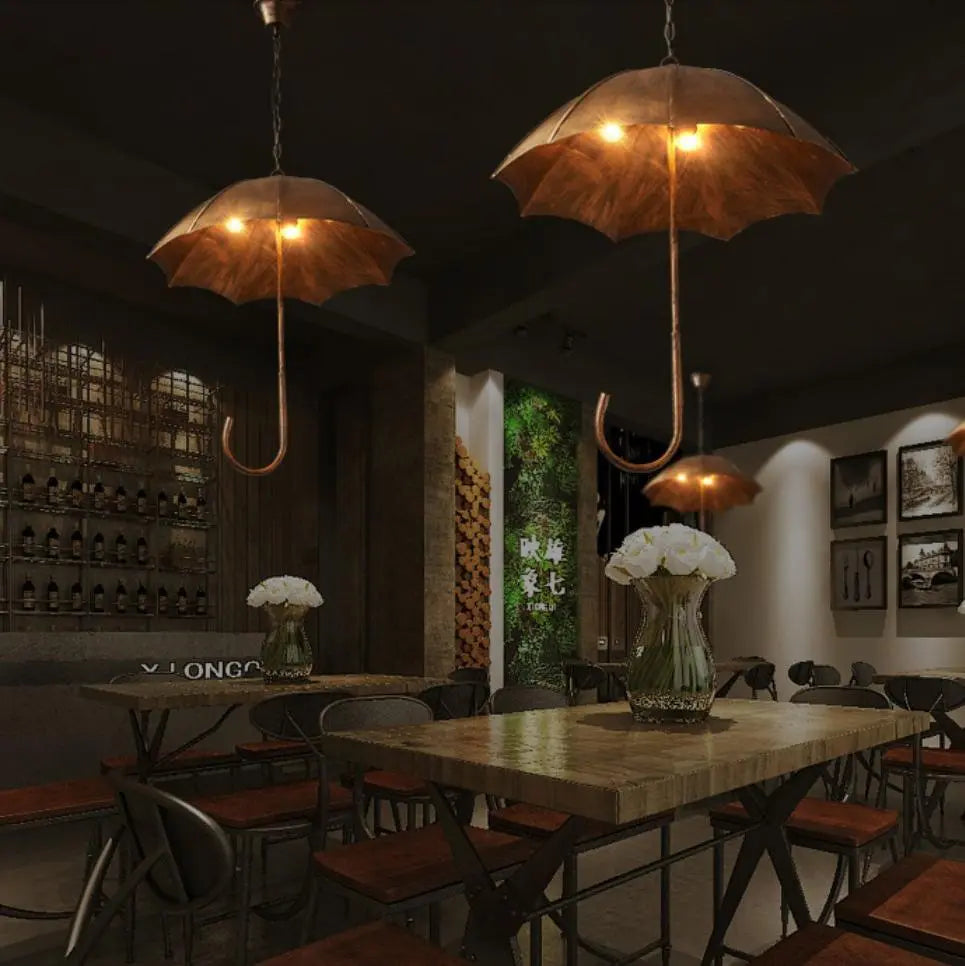 Retro Industrial 5-Light Umbrella Chandeliers Cuvalon