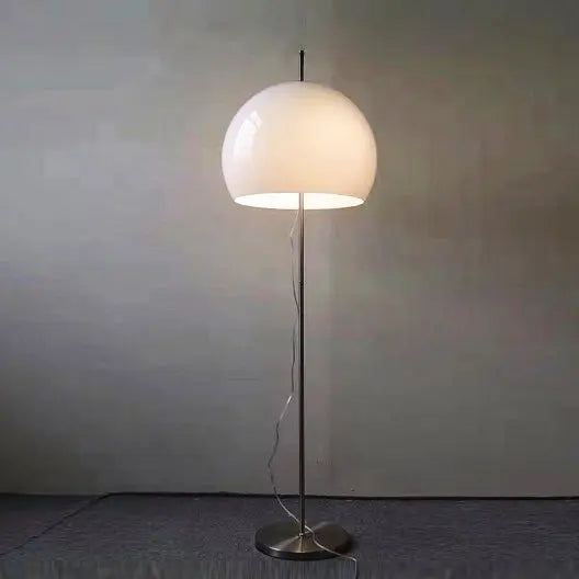 Contemporary Retro Mushroom Hardware Glass 2-Light Standing Floor Lamp For Living Room Cuvalon