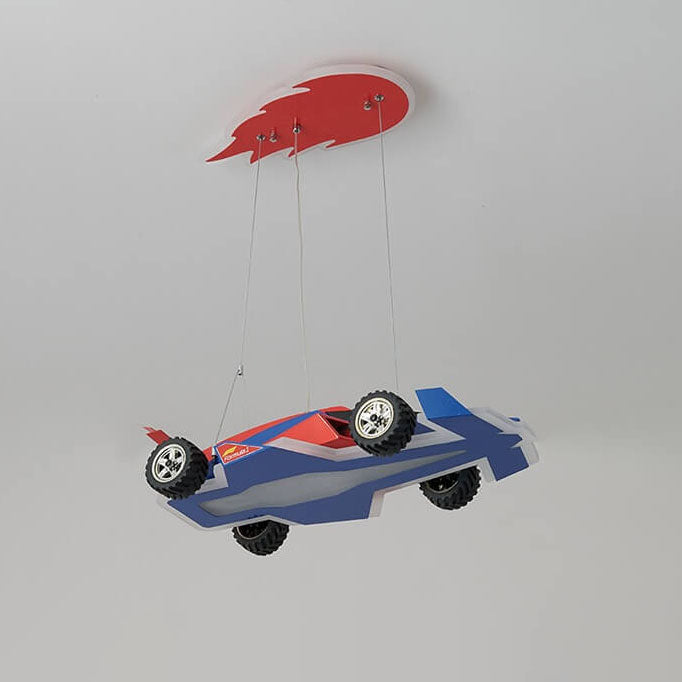 Modern Children's Racing Iron Acrylic LED Pendant Light Cuvalon