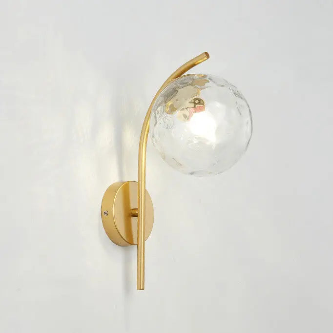 Nordic Arc Glass Globe 1-Light  Wall Sconce Lamp Cuvalon