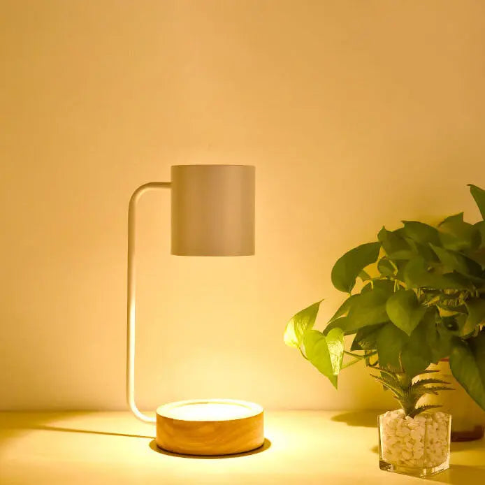 Japanese Minimalist Wood Timing Dimming 1-Light Melting Wax Table Lamp Cuvalon
