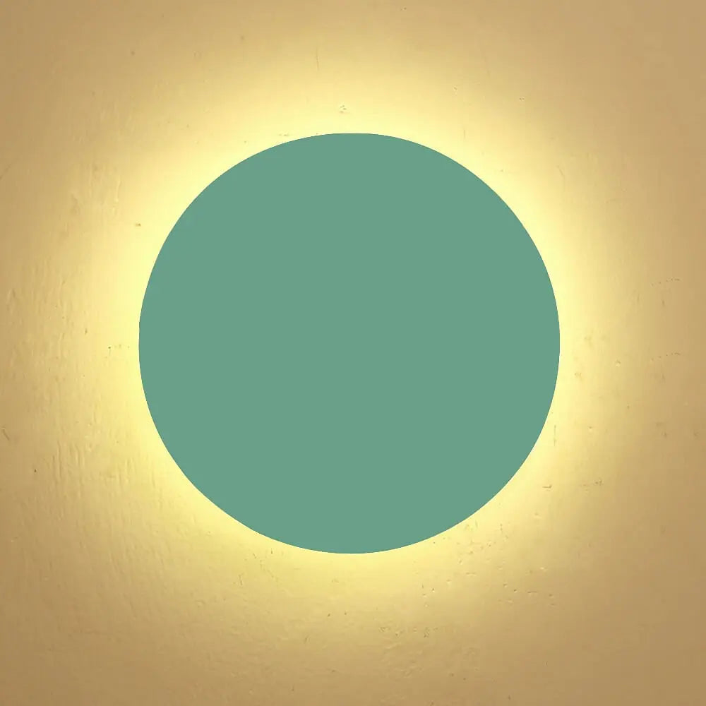 Modern Minimalist Colorful Round Iron LED Wall Sconce Lamp Cuvalon