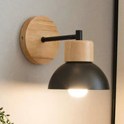 Nordic Wood Metal 1-Light Wall Sconce Lamps Cuvalon