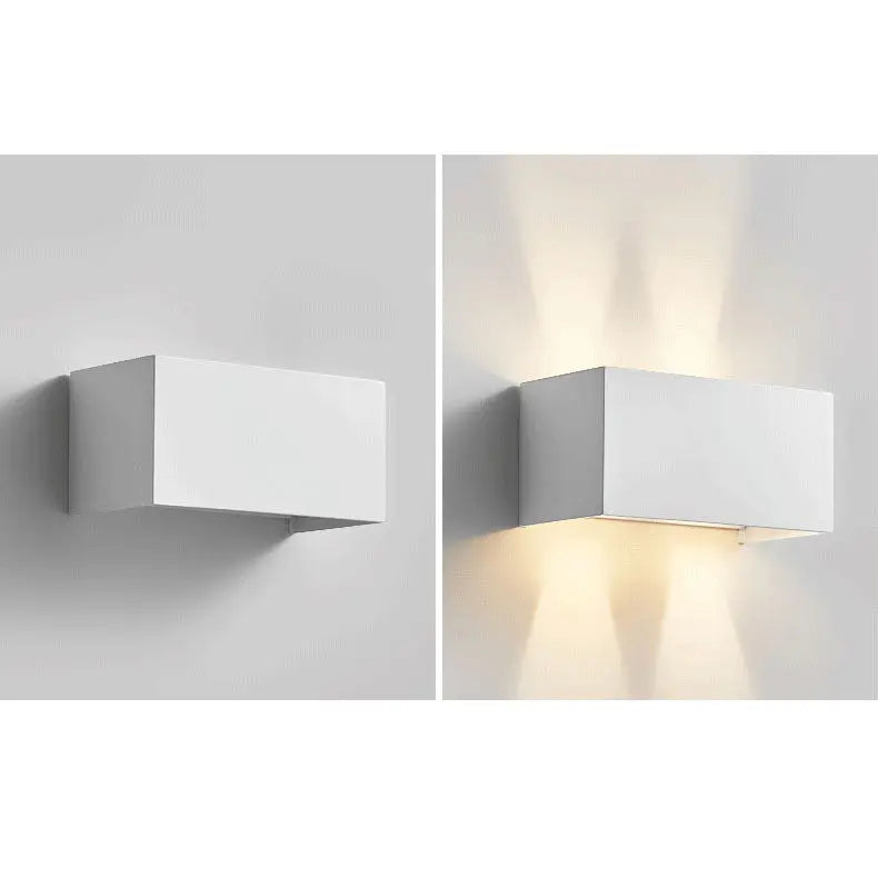 Nordic Minimalist Aluminum Square Flat Adjustable Beam LED Reading Wall Sconce Lamp Cuvalon