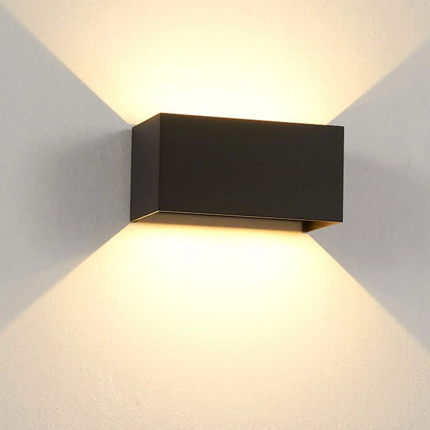 Modern Outdoor Waterproof Rectangular LED Up and Down Illuminated Outdoor Wall Sconce Lamp Cuvalon