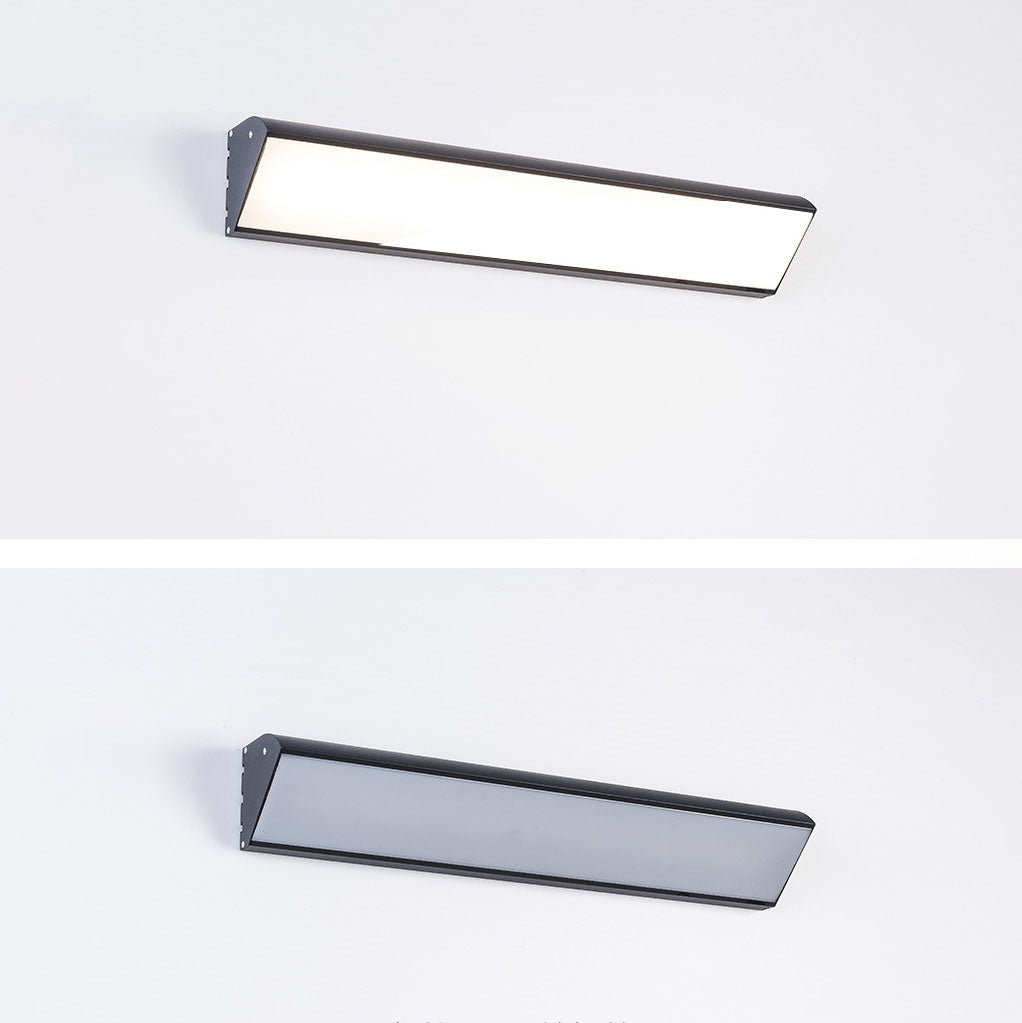 Contemporary Industrial Rectangular Aluminum PC Waterproof LED Wall Sconce Lamp For Outdoor Patio Cuvalon