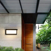Modern Rectangular LED Sensor Outdoor Waterproof Wall Sconce Lamp Cuvalon