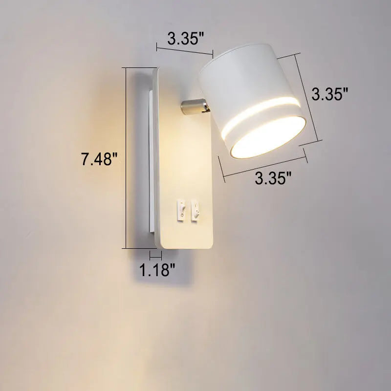 Nordic Minimalist Square Spotlight Rotatable LED Reading Wall Sconce Lamp Cuvalon