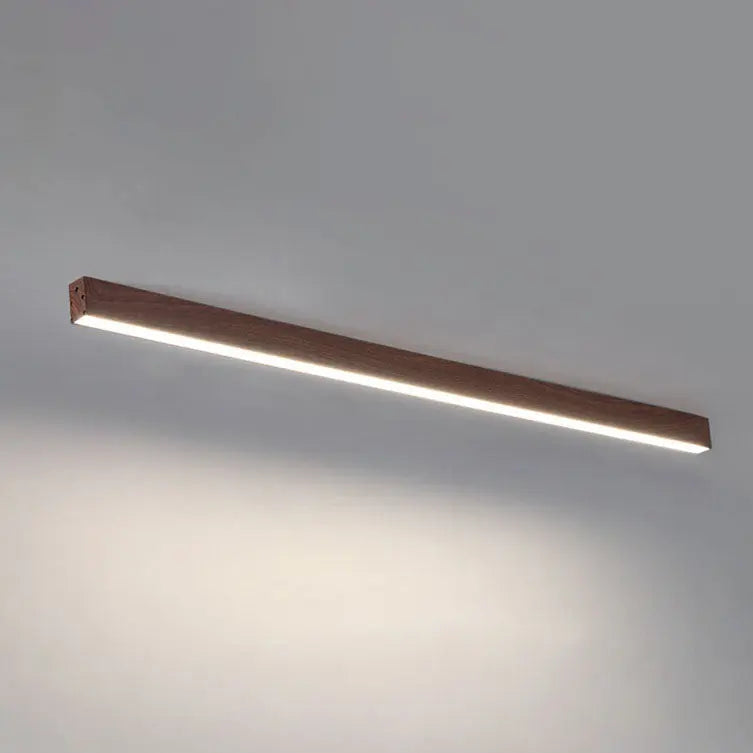 Modern Minimalist Wood Grain Aluminum Strips LED Flush Mount Ceiling Light Cuvalon
