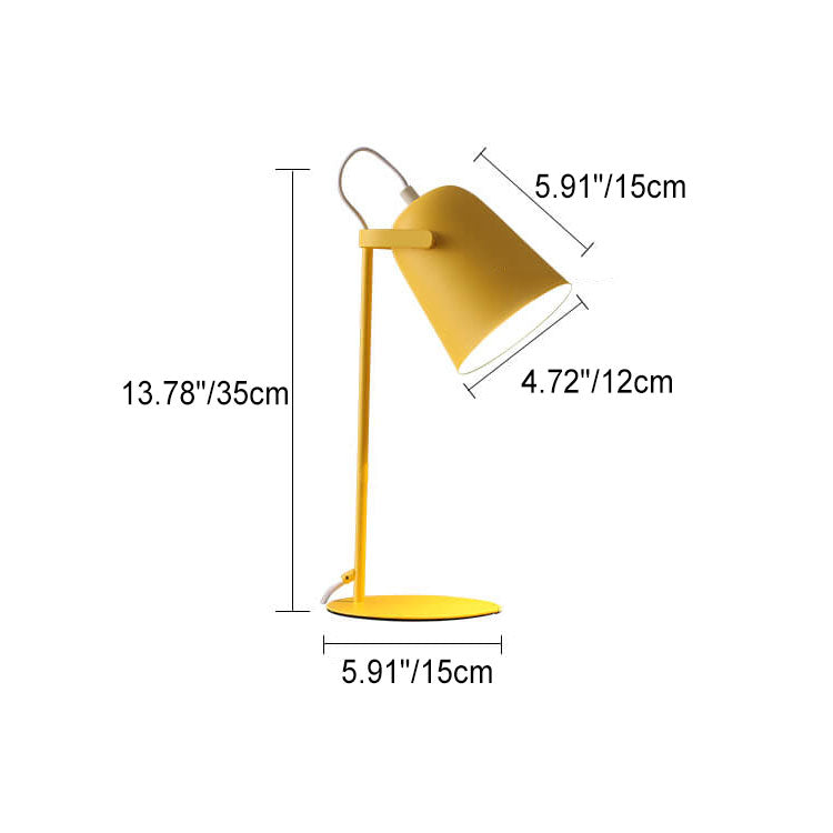 Nordic Macaron Color Creative Iron Bucket Design 1-Light Table Lamp Cuvalon