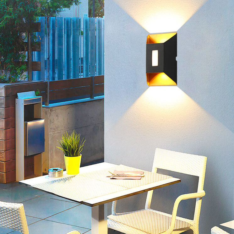 Modern Aluminum Lens Outdoor Waterproof Patio LED Wall Sconce Lamp Cuvalon