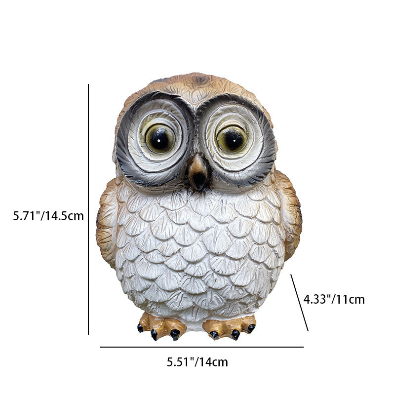 Solar Modern Creative Resin Owl Decoration LED Outdoor Landscape Light Cuvalon