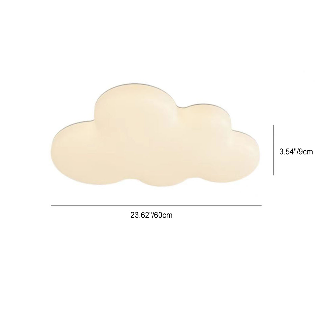 Contemporary Creative Kids Cloud PE LED Flush Mount Ceiling Light For Bedroom Cuvalon