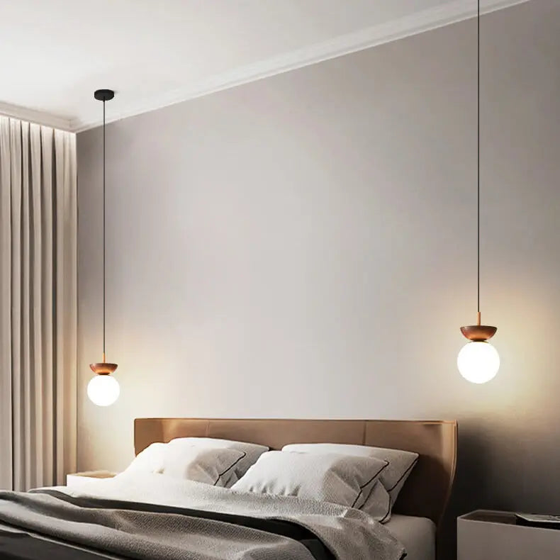 Modern Minimalist Glass Iron Orb 1-Light Semi-Flush Mount Light/Pendant Light for Living Room Cuvalon