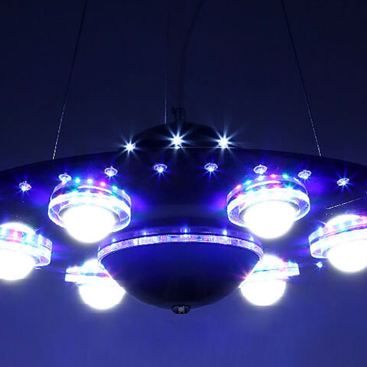 Creative Cartoon UFO Flying Saucer LED Kids Chandelier Cuvalon