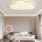 Modern White Cloudy Iron Acrylic LED Flush Mount Ceiling Light Cuvalon