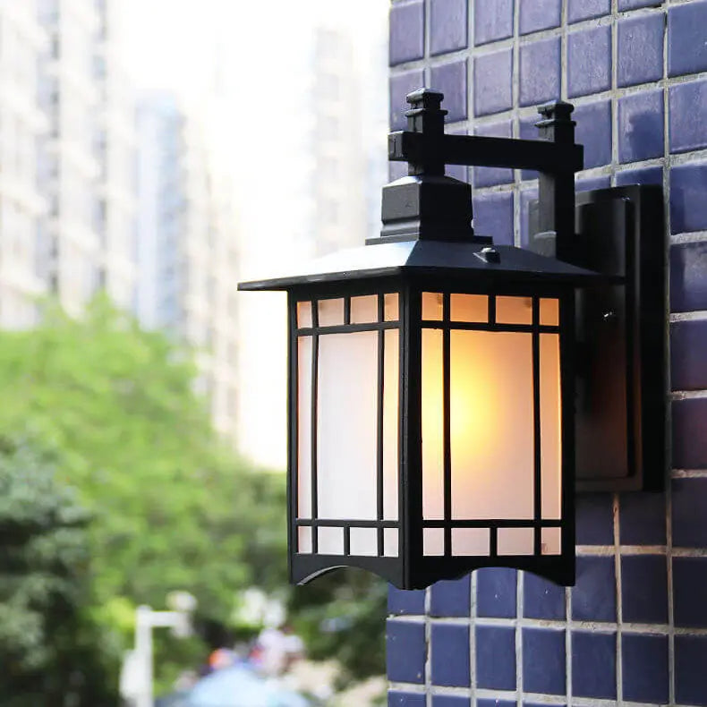 Modern Waterproof Solar Aluminum Chinese Pavilion Shape 1-Light Wall Sconce Lamp Cuvalon