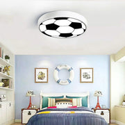 Cartoon Creative Round Football LED Kids Flush Mount Ceiling Light Cuvalon