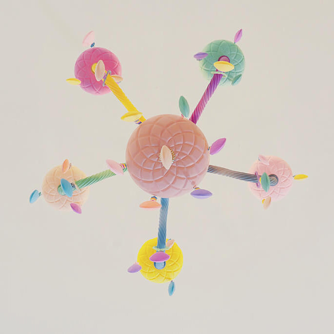 Modern Children's Princess Macaroon Candelabra Crystal Glass 5/6/8/10/12/15 Light Chandelier Cuvalon