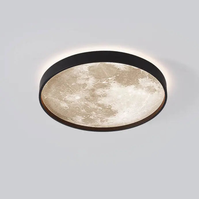 Nordic Creative Moon Round LED Flush Mount Ceiling Light Cuvalon